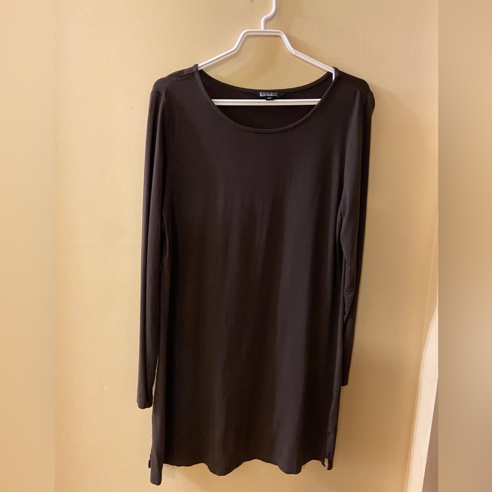 Original Nicole Miller dark brown long sleeved mid length dress size medium